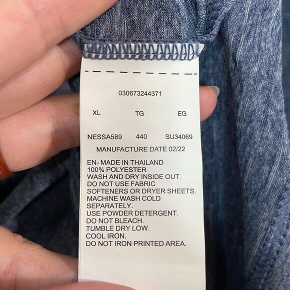 Nike Men's Hydroguard Dri-fit Stretch Upf 40+Rash Guard - Midnight Navy Xl - Picture 2 of 7